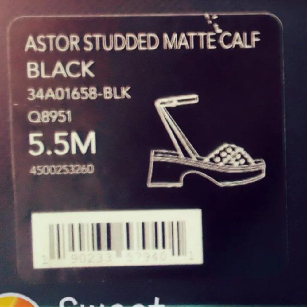 COACH ASTOR STUDDED CLOG Platform Sandal / Black/ Size : 5 1/2 - Picture 5 of 6